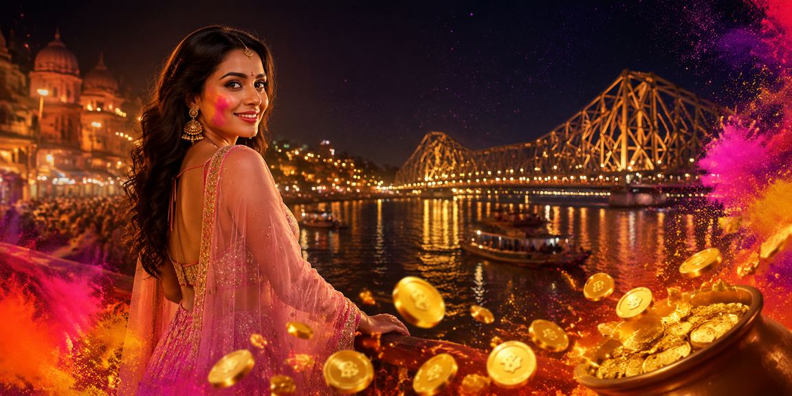 Festive gaming atmosphere in Kolkata featuring Andar Bahar and Rummy